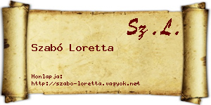 Szabó Loretta névjegykártya