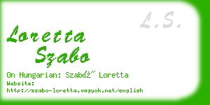 loretta szabo business card